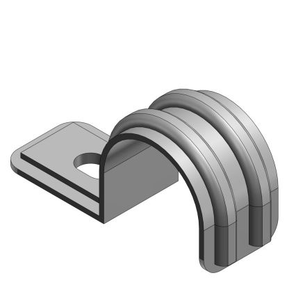 T&B® 1210-TB Pipe Strap, 3/8 in, For Use With IMC/Rigid Conduit, Steel, Zinc Plated